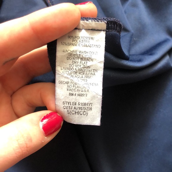 Navy Blue Velvet Circle Skirt - Picture 4 of 4